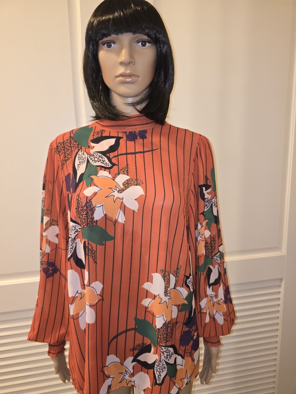 Floral Long-Sleeve Blouse🧡